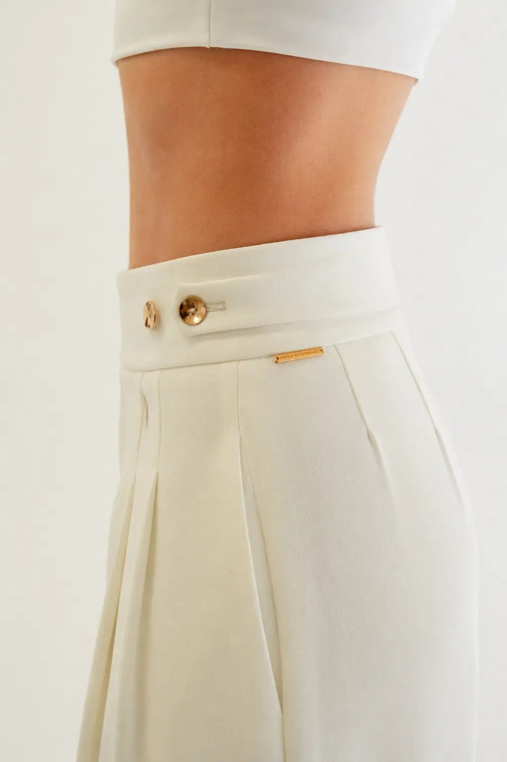 High-Waist Pleated Wide-Leg Pants