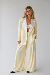 SET SATIN LAPEL BLAZER