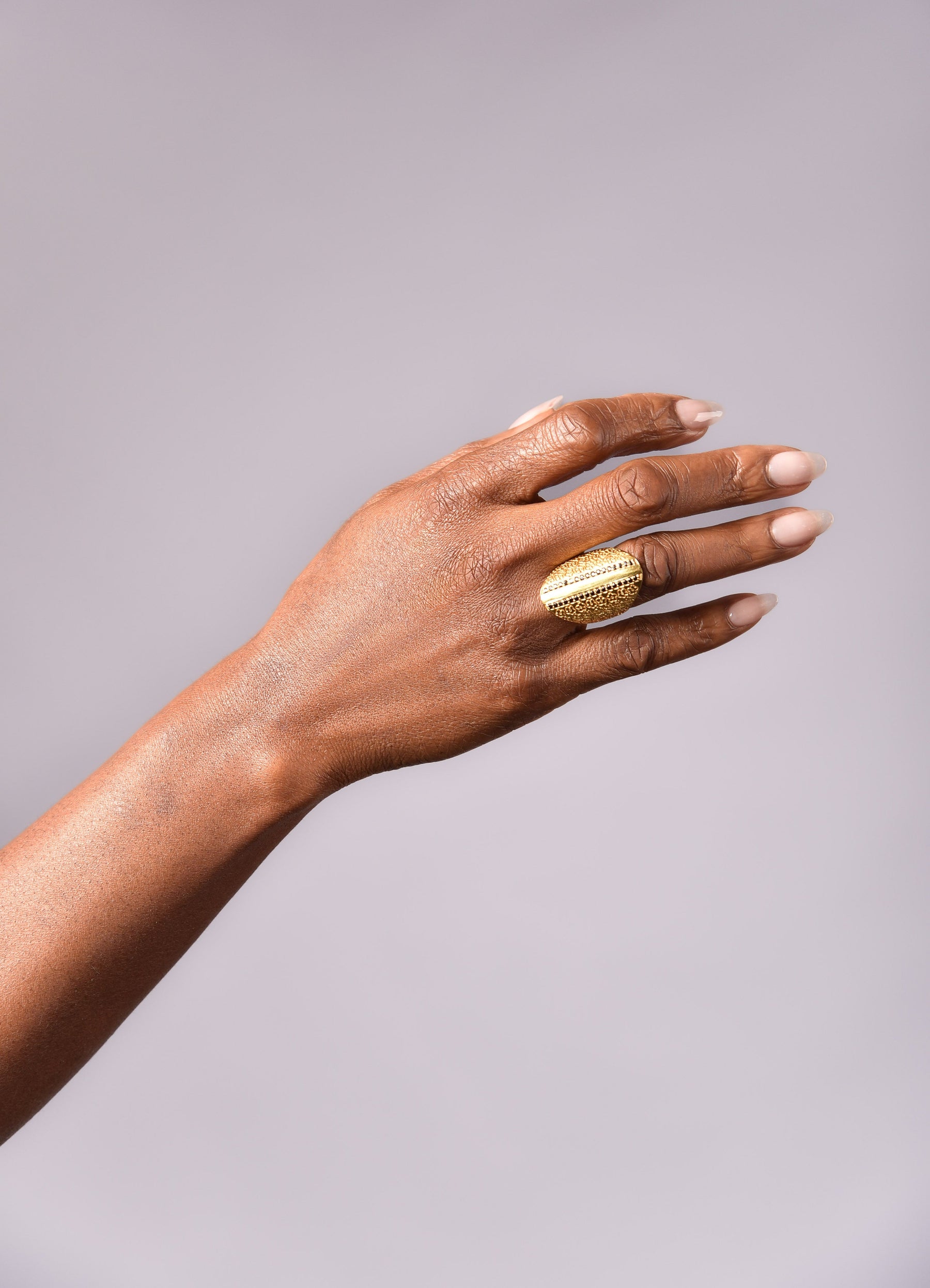 18k Gold Vermeil Eclipse Flower Onyx Ring