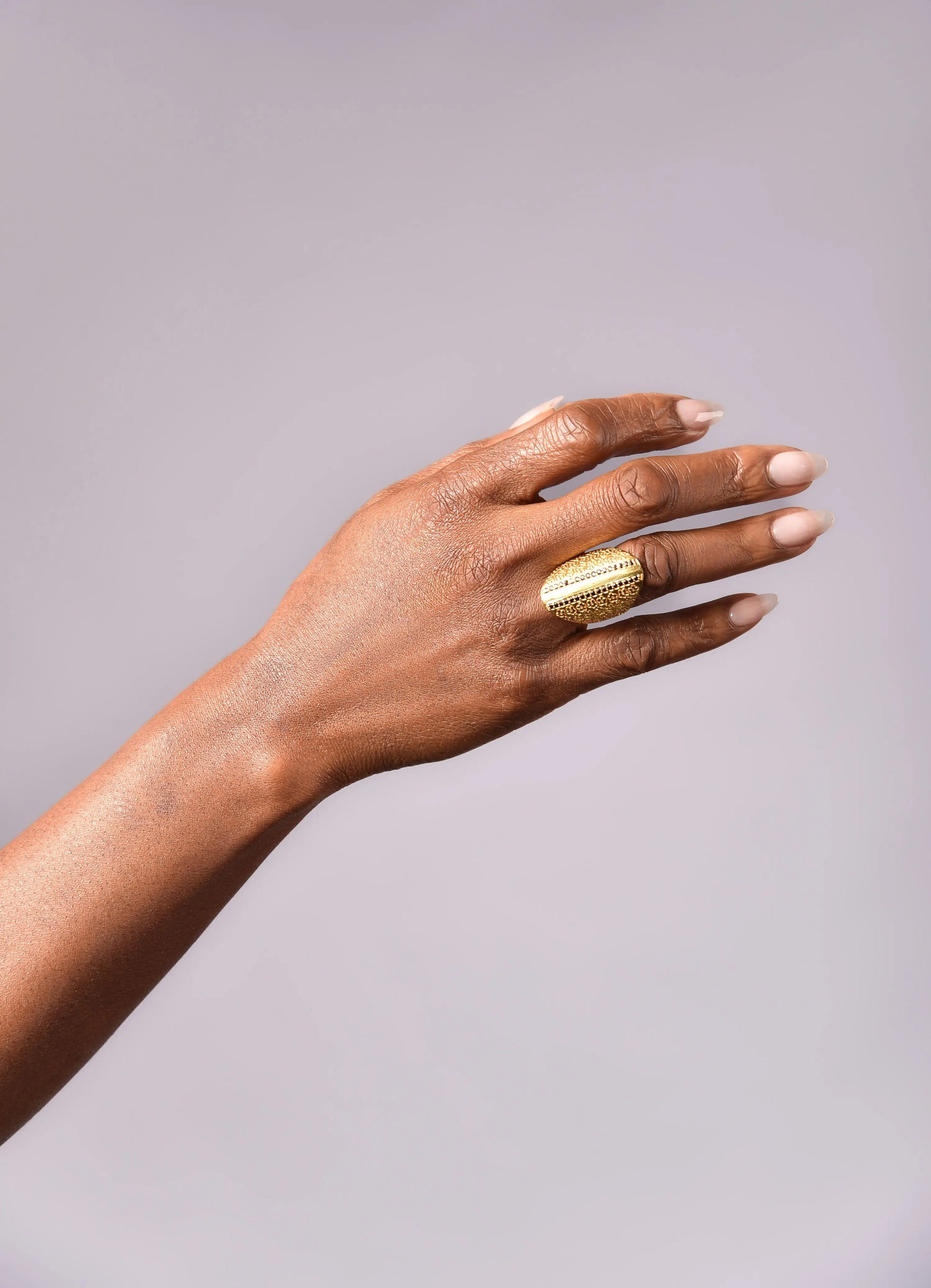 18k Gold Vermeil Eclipse Flower Onyx Ring