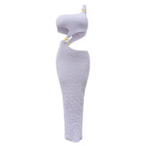 Seashell Cutout Dress - Lilac