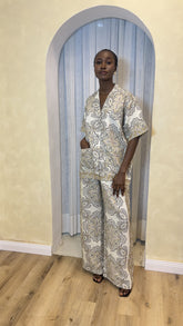NEO LINE PANT SET - MEDALLION MOTIF