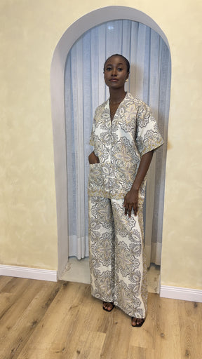 NEO LINE PANT SET - MEDALLION MOTIF