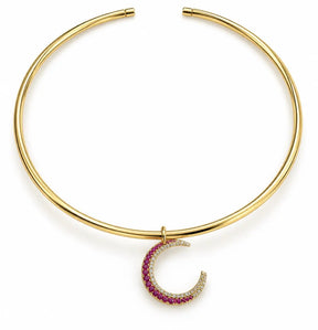 Gold Pink Moon Choker
