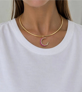 Gold Pink Moon Choker