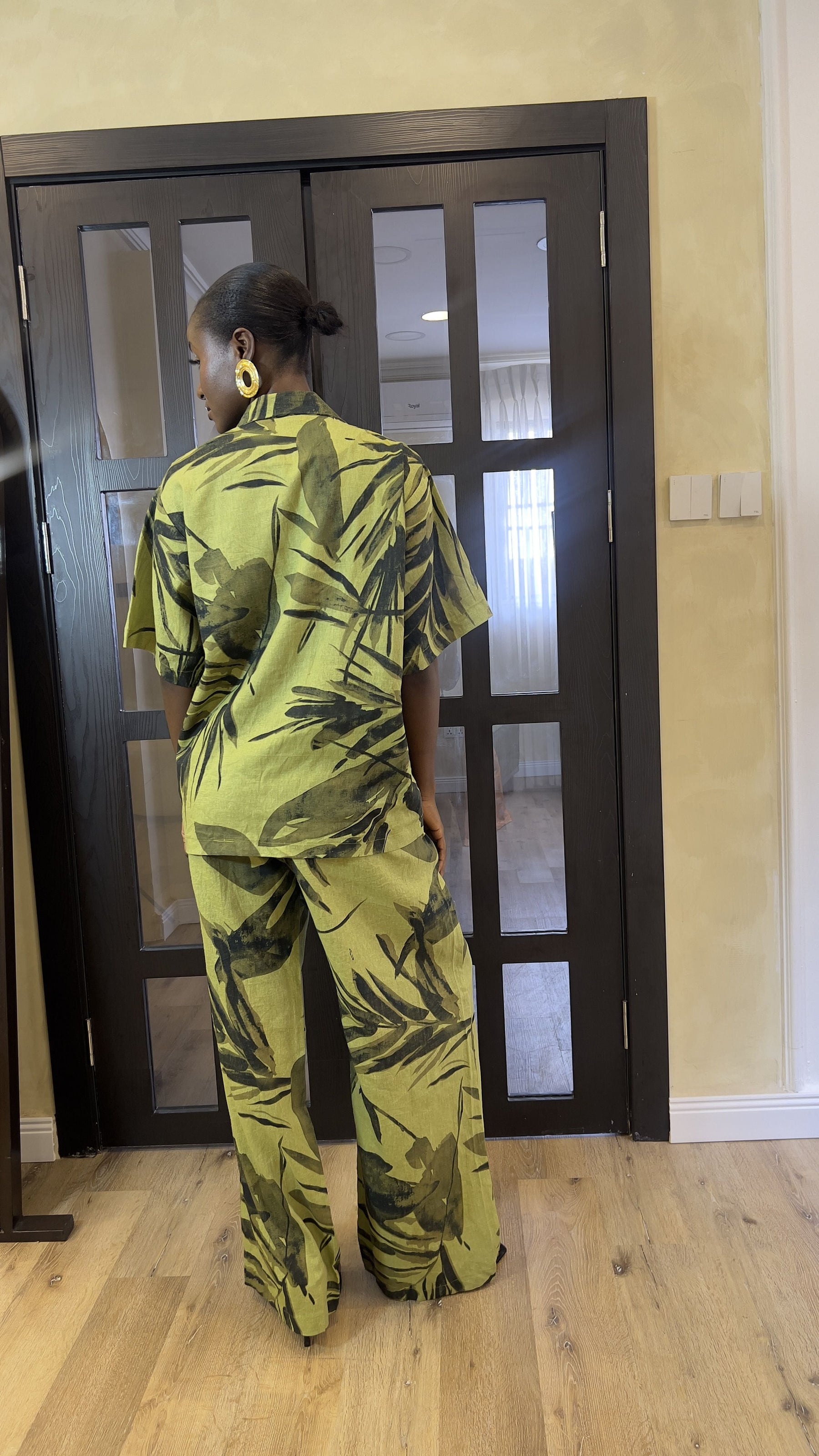 NEO LINE PANT SET - BOTANICAL MOTIF