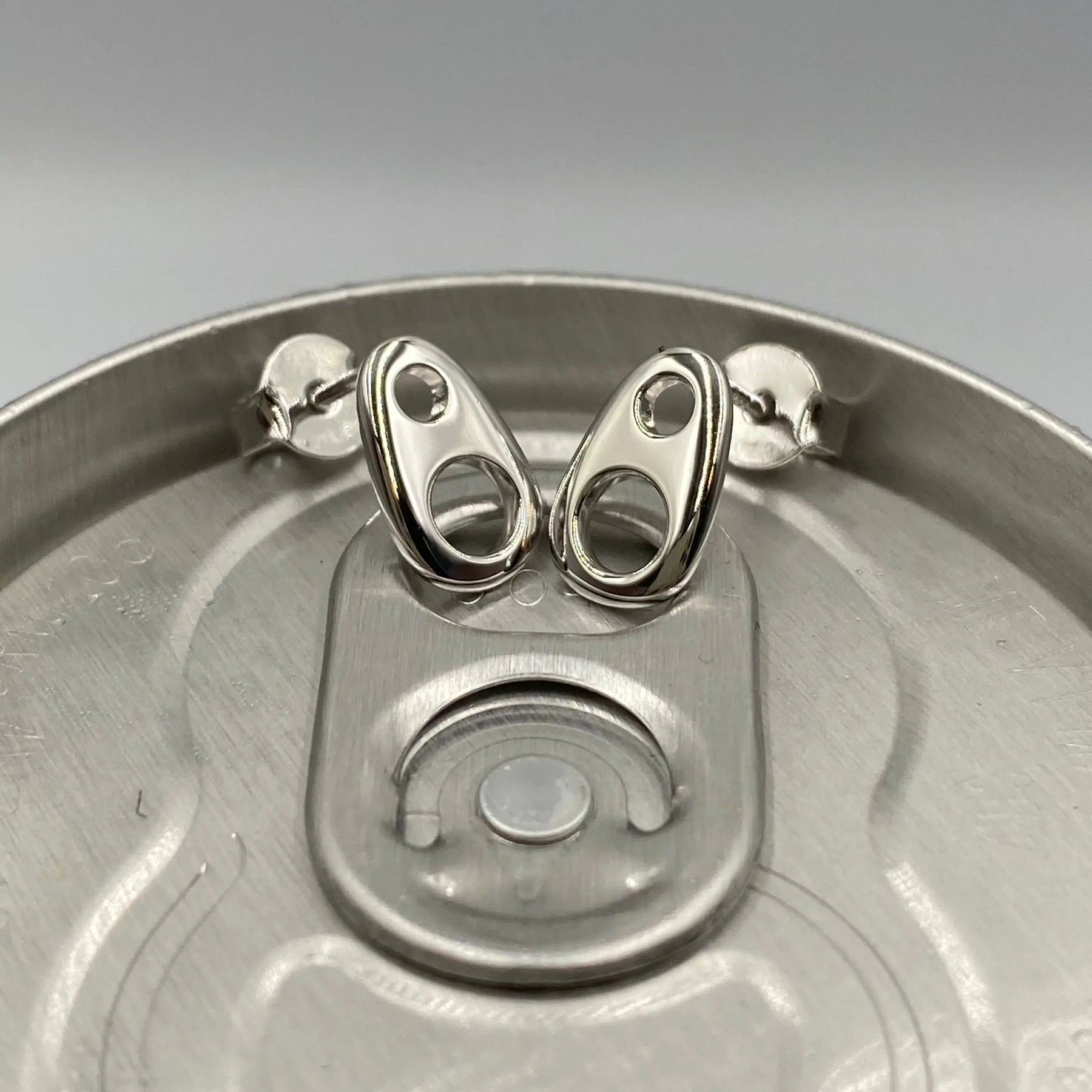 Soda Tab Stud Earrings