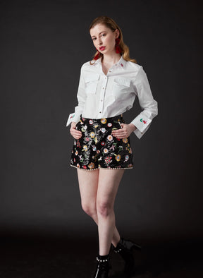 Derling Embroidered Shorts