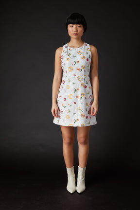Derling Embroidered Dress White