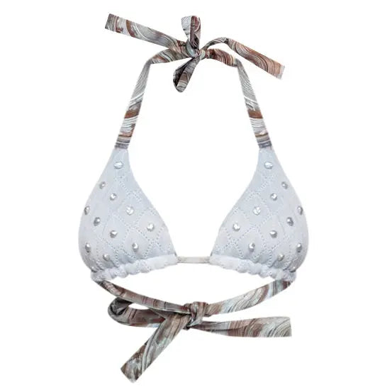 Perle Bikini Top Sky Blue