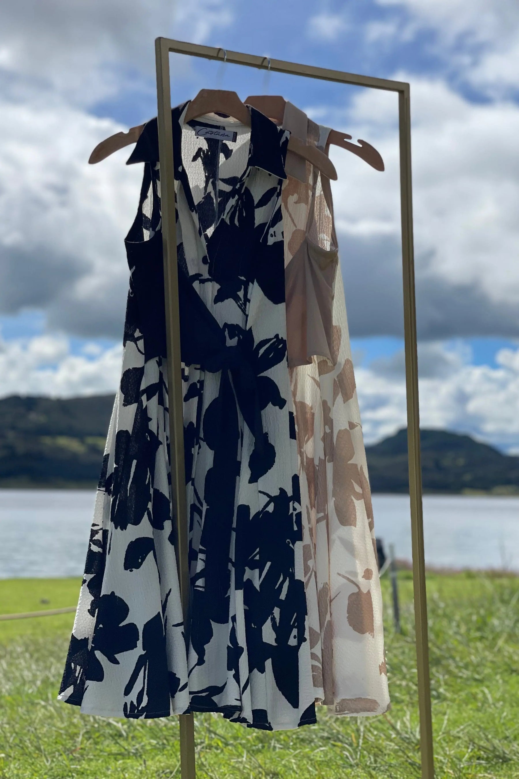 VESTIDO ABANIC FLOWER NEGRO