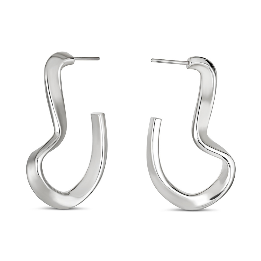 Sahab Hoop Earrings in Silver - Small