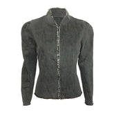 Kristin Jacket-Distressed Black
