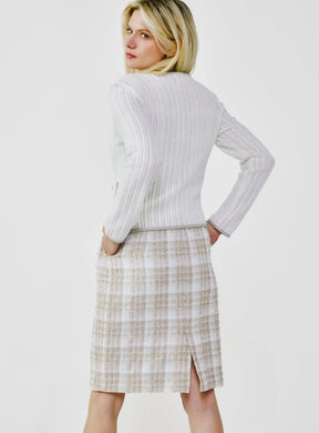 Lace Knit Cardigan - Off-White