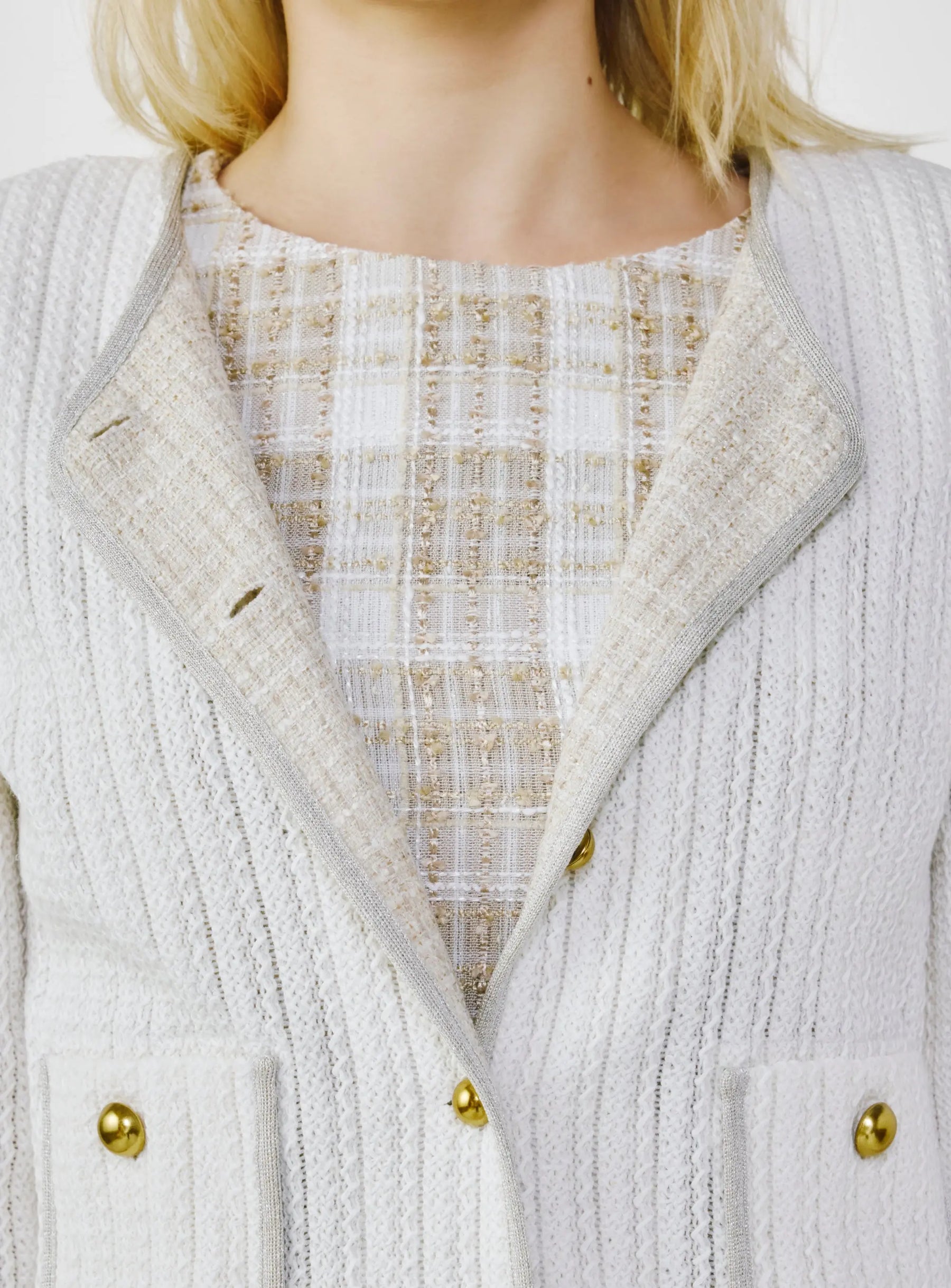 Lace Knit Cardigan - Off-White