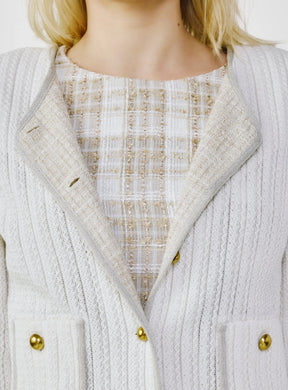 Lace Knit Cardigan - Off-White