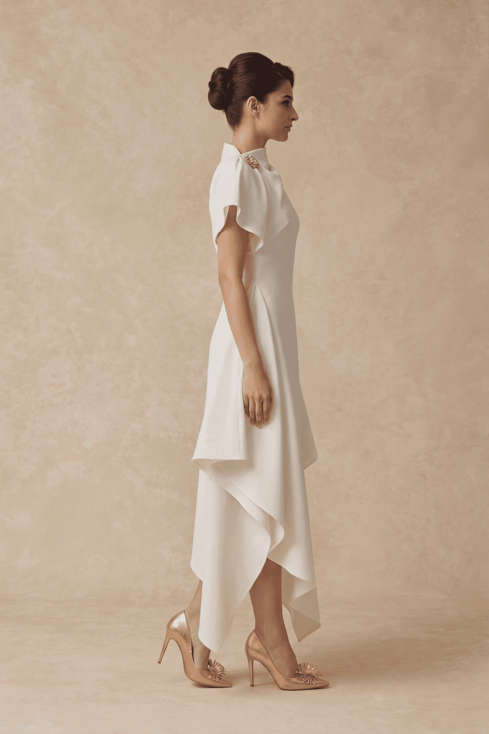 Ivory Muse Asymmetric Dress