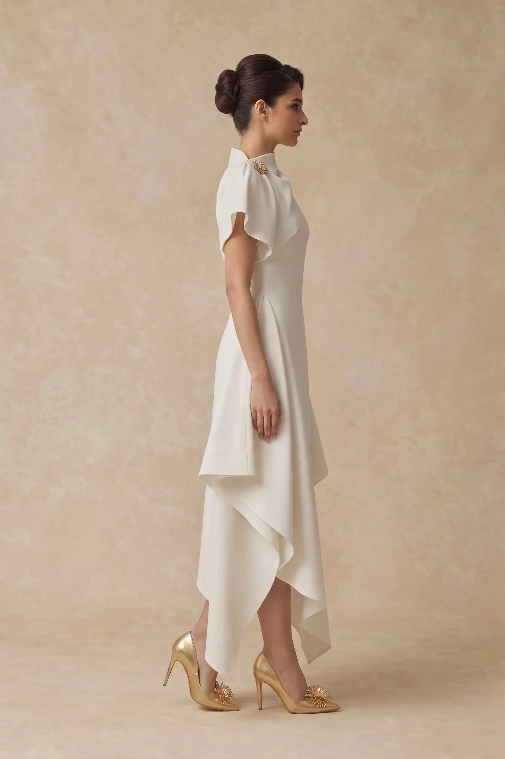 Ivory Muse Asymmetric Dress