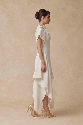 Ivory Muse Asymmetric Dress
