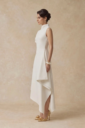Ivory Muse Asymmetric Dress