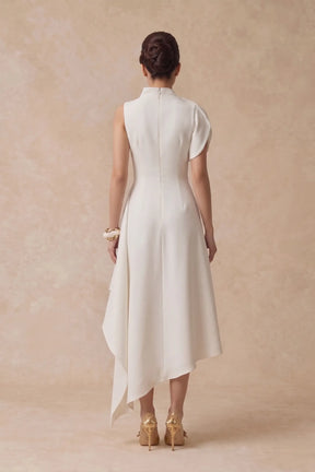 Ivory Muse Asymmetric Dress