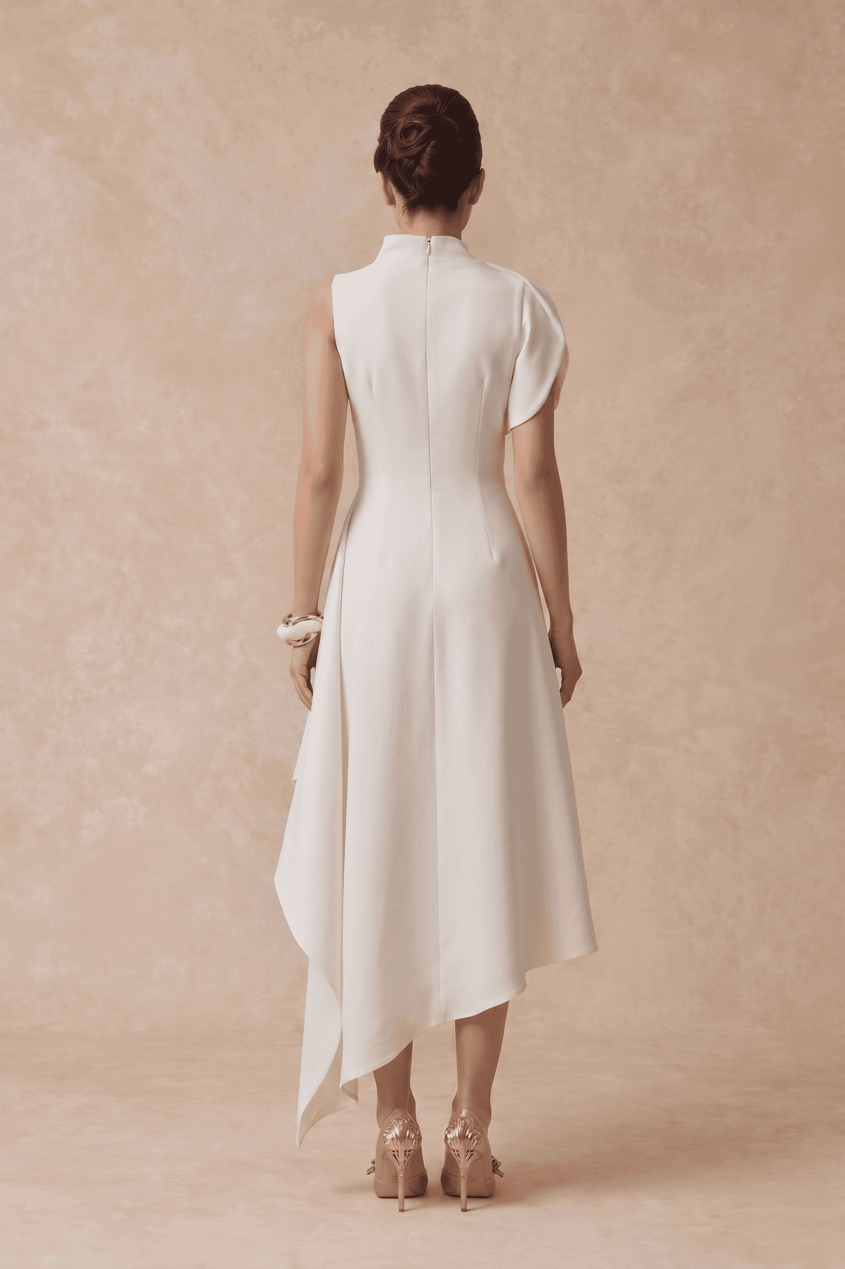 Ivory Muse Asymmetric Dress