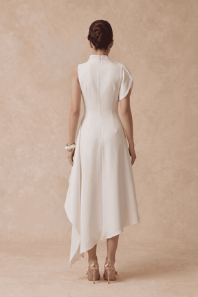 Ivory Muse Asymmetric Dress