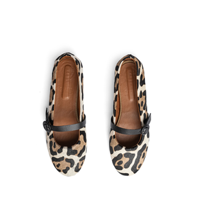 Malu Print Leopard Mary Jane Flats