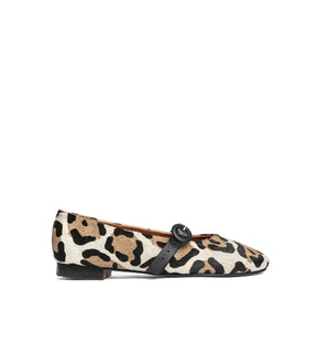 Malu Print Leopard Mary Jane Flats