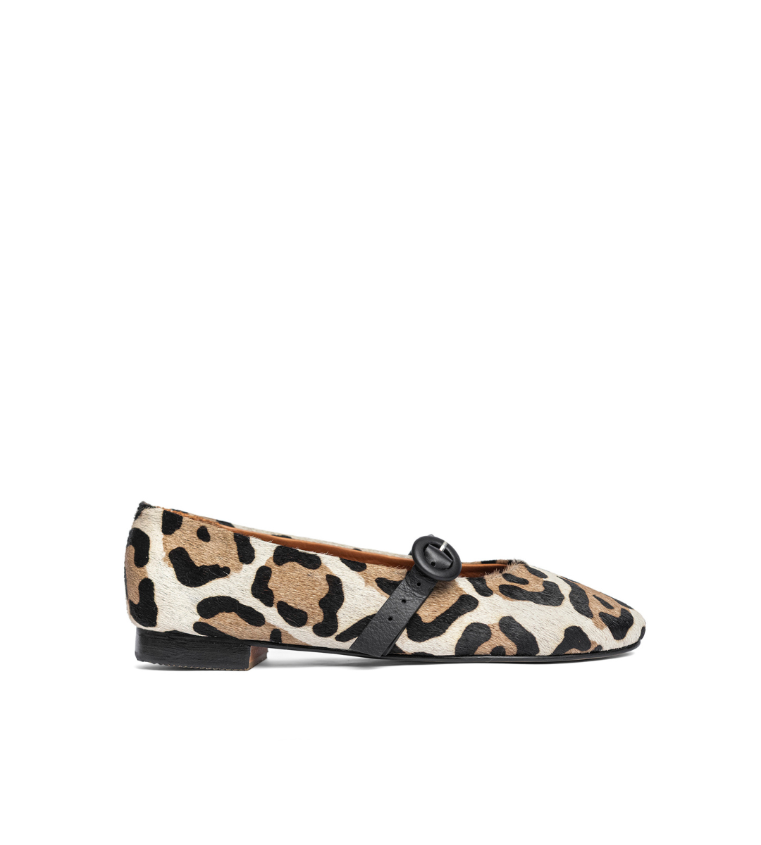Malu Print Leopard Mary Jane Flats