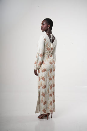 Maroa Linen-blend Printed Maxi Dress