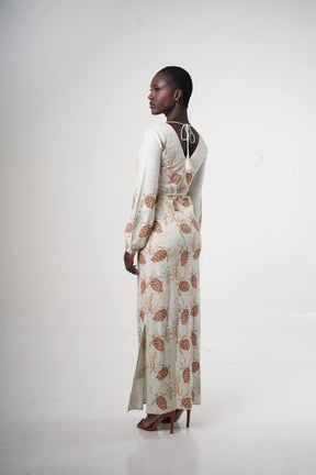Maroa Linen-blend Printed Maxi Dress