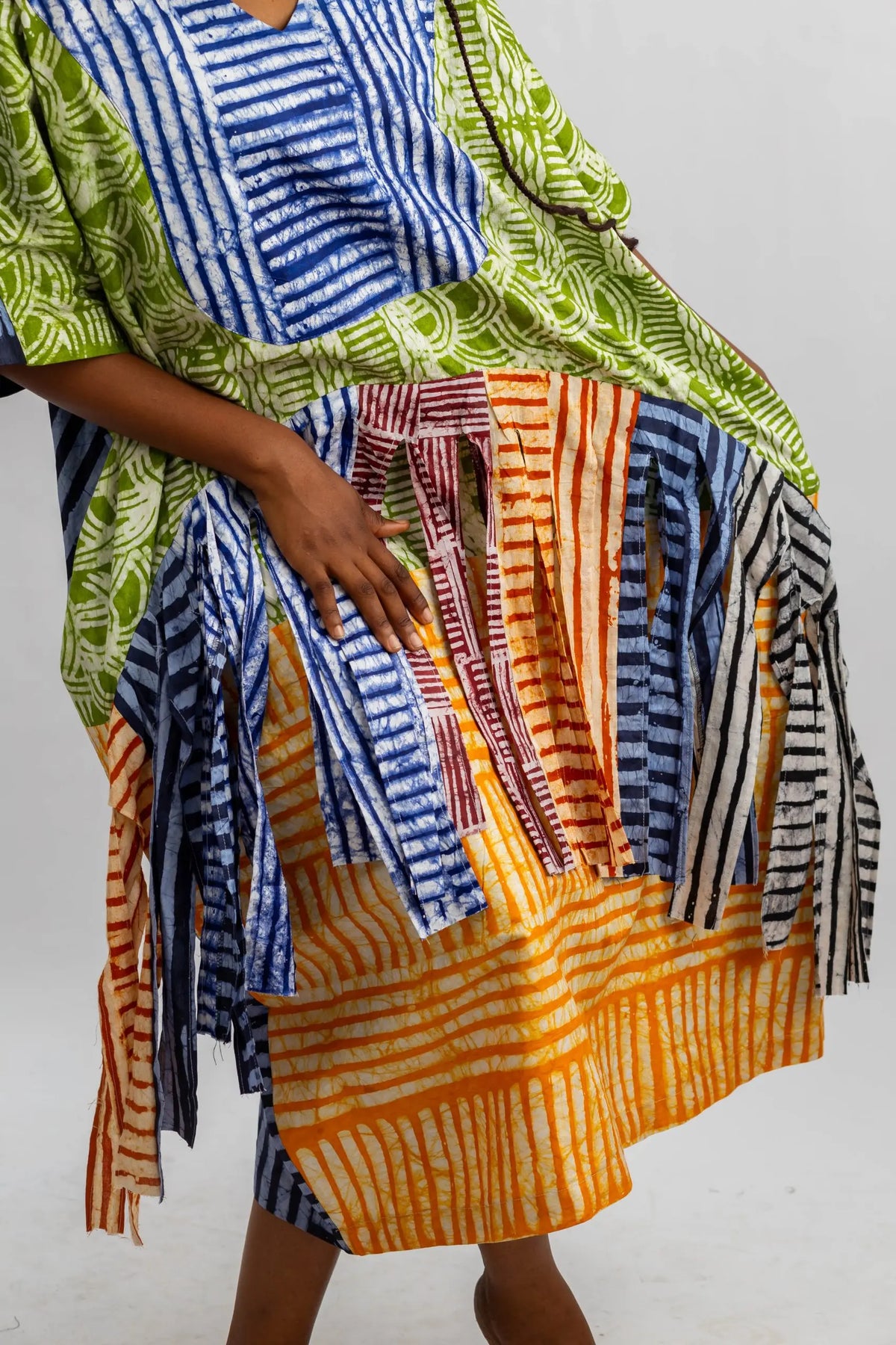 OJIMA BATIK SHREDDED DRESS