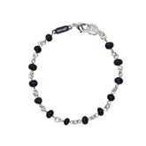 Linked Black Pearl Silver Bracelet