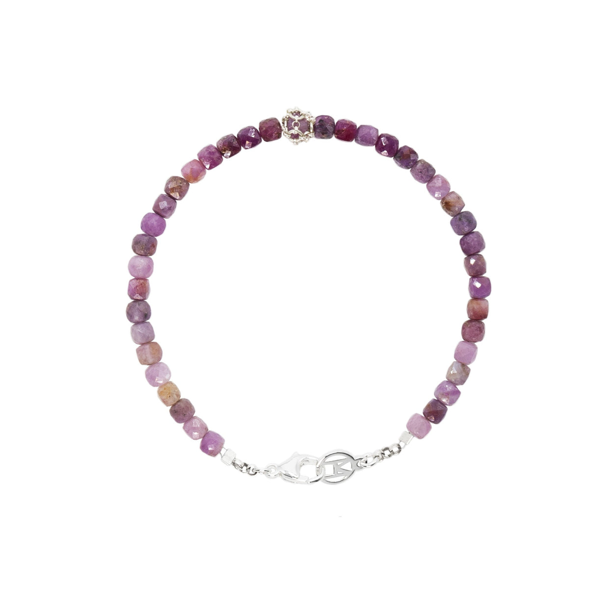 Ruby Gemstone Bracelet: .925 Silver
