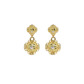 Sculptural Double Sphere Earring