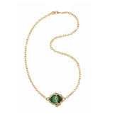 Caged Malachite Pendant Necklace