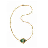 Caged Malachite Pendant Necklace