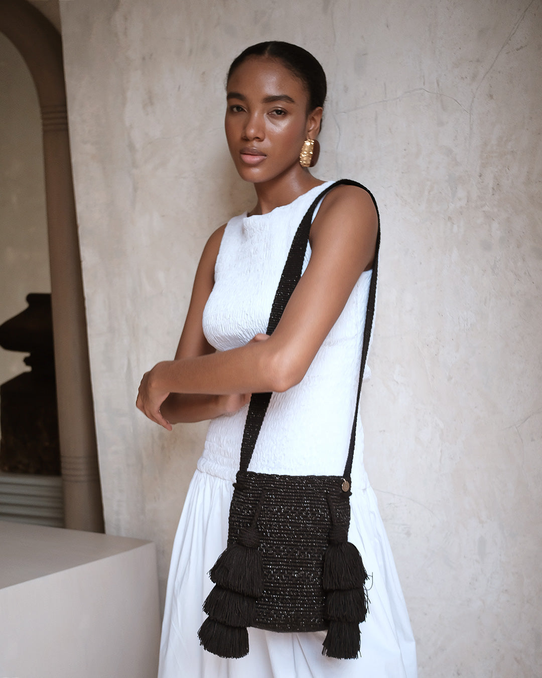 Medium Heritage Black Mochila