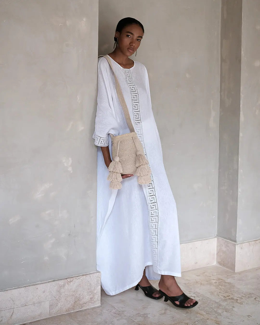 Medium Sand Wayuu Handcrafted Mochila