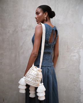 Medium Artisan Golden Mochila