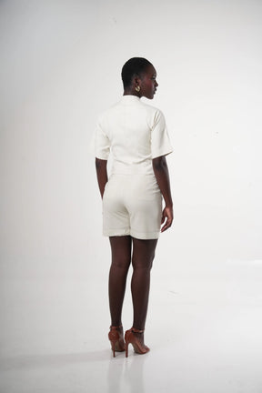 Narea Shell-button Linen Top