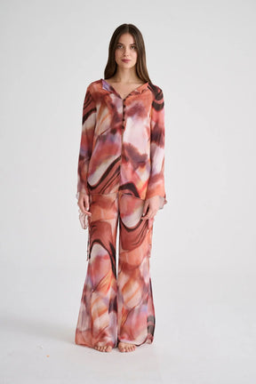 Orilla Top Print Rosa