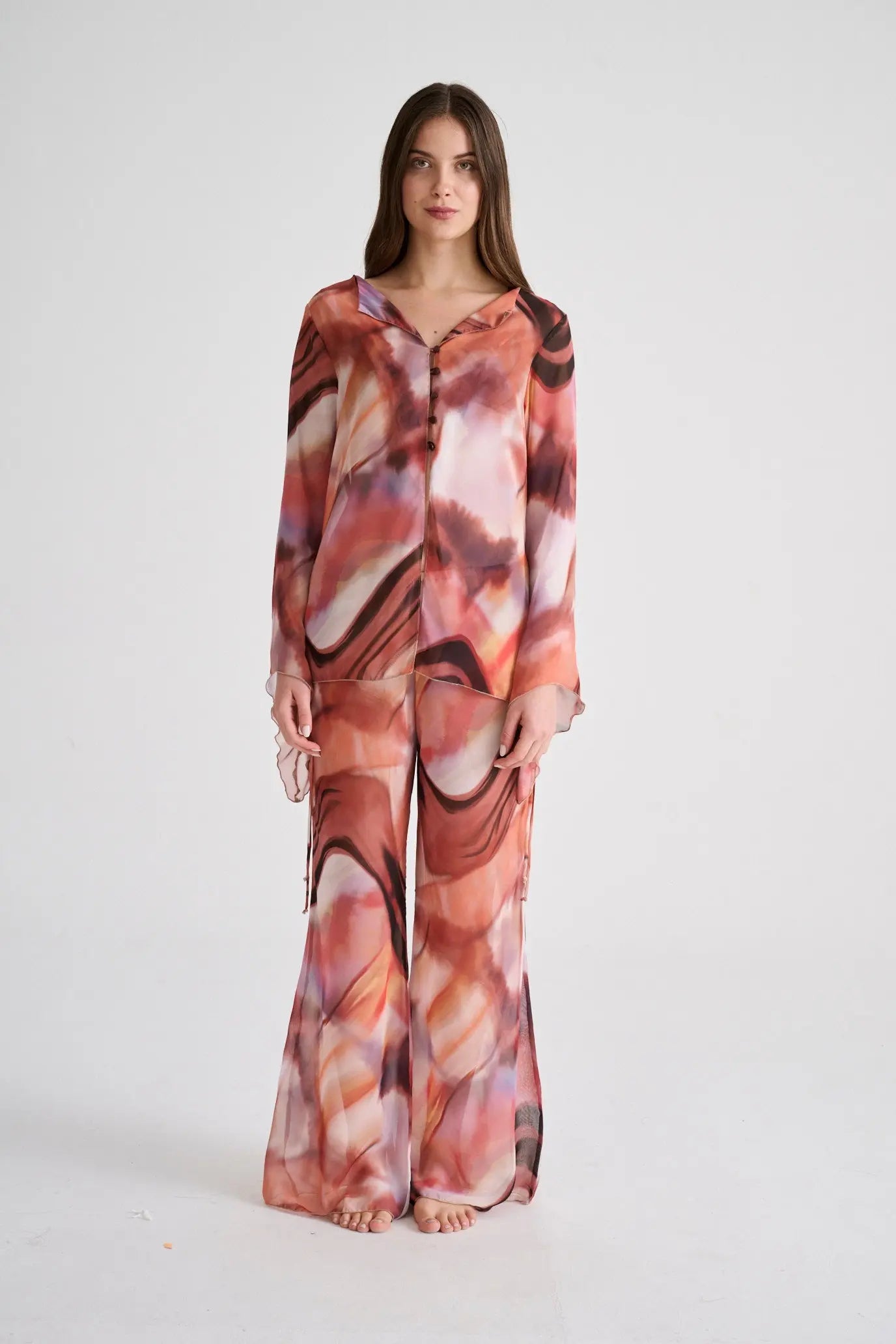 Orilla Top Print Rosa