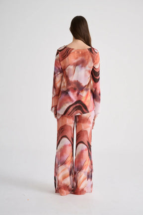 Orilla Top Print Rosa