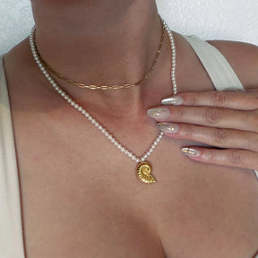 Nautilus Pearl Necklace