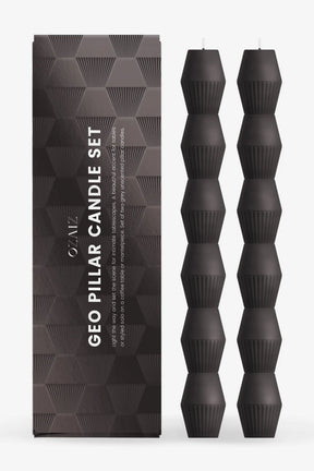 Geometric Pillar Candle (set Of 2)