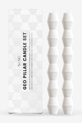Geometric Pillar Candle (set Of 2)
