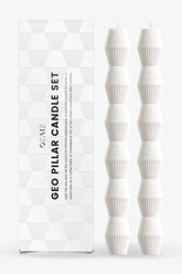 Geometric Pillar Candle (set Of 2)