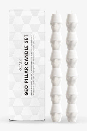 Geometric Pillar Candle (set Of 2)